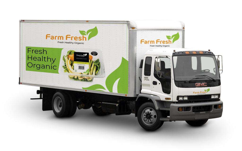 Grocery truck branding company logo Kenya