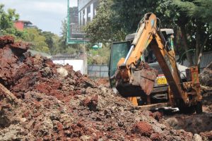 Column excavation photography